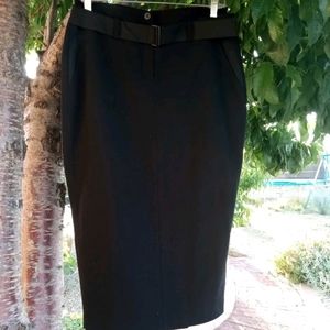 Annette Gortz Pencilcut - Belt.Virgin Wool black shirt size38 M.Made in Germany